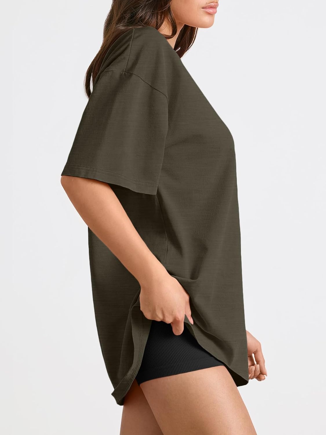 Trendy Queen Womens Oversized Summer T Shirts Fashion Workout Plus Size Tops Short Sleeve Beach Vacation Gym Clothes 2025
