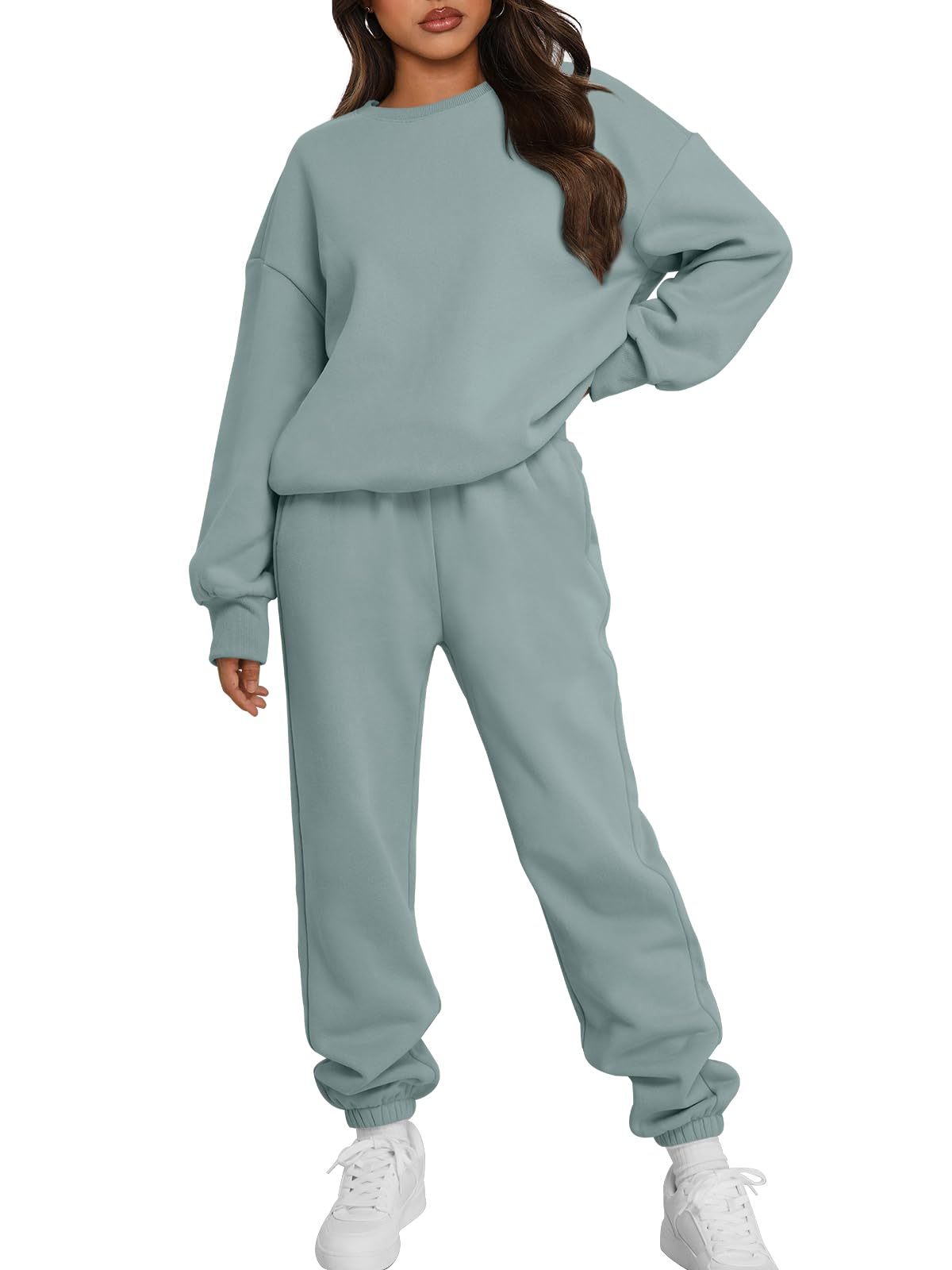 Trendy Queen Sweatsuits Women 2 Piece Outfits Two Piece Crewneck Sweatshirts Sets Lounge Fall Sweatpants 2025 Tracksuits