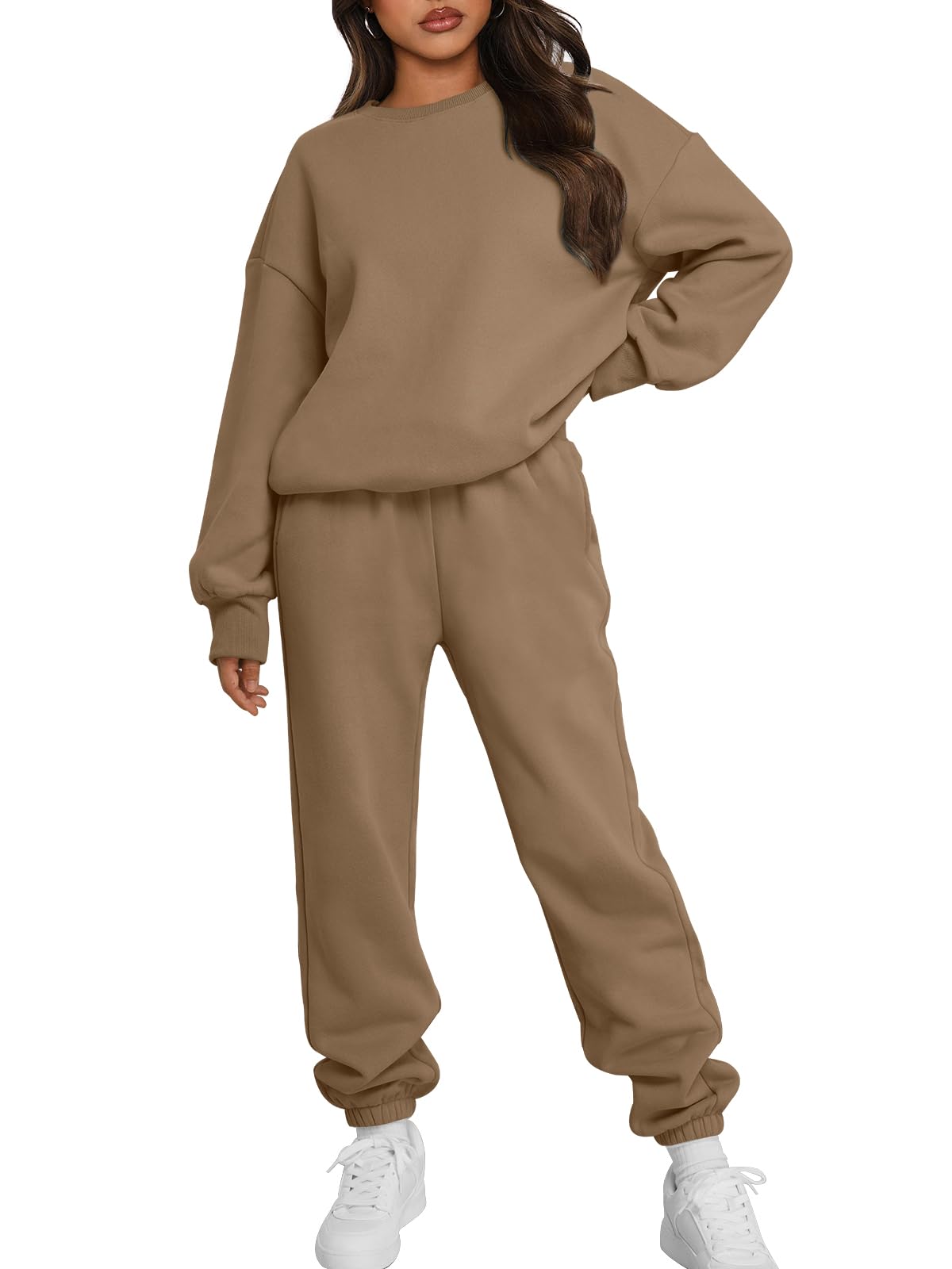 Trendy Queen Sweatsuits Women 2 Piece Outfits Two Piece Crewneck Sweatshirts Sets Lounge Fall Sweatpants 2025 Tracksuits