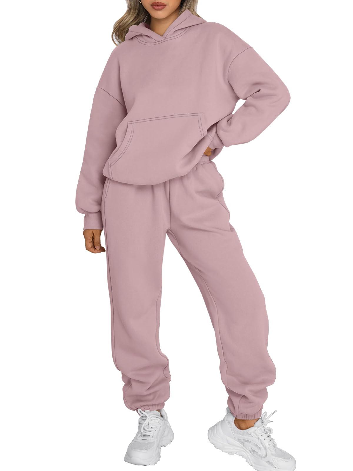 Trendy Queen Sweatsuits Women 2 Piece Outfit Two Piece Lounge Sets Hoodies and Sweatpants Fall Fashion Clothes 2025 Tracksuit