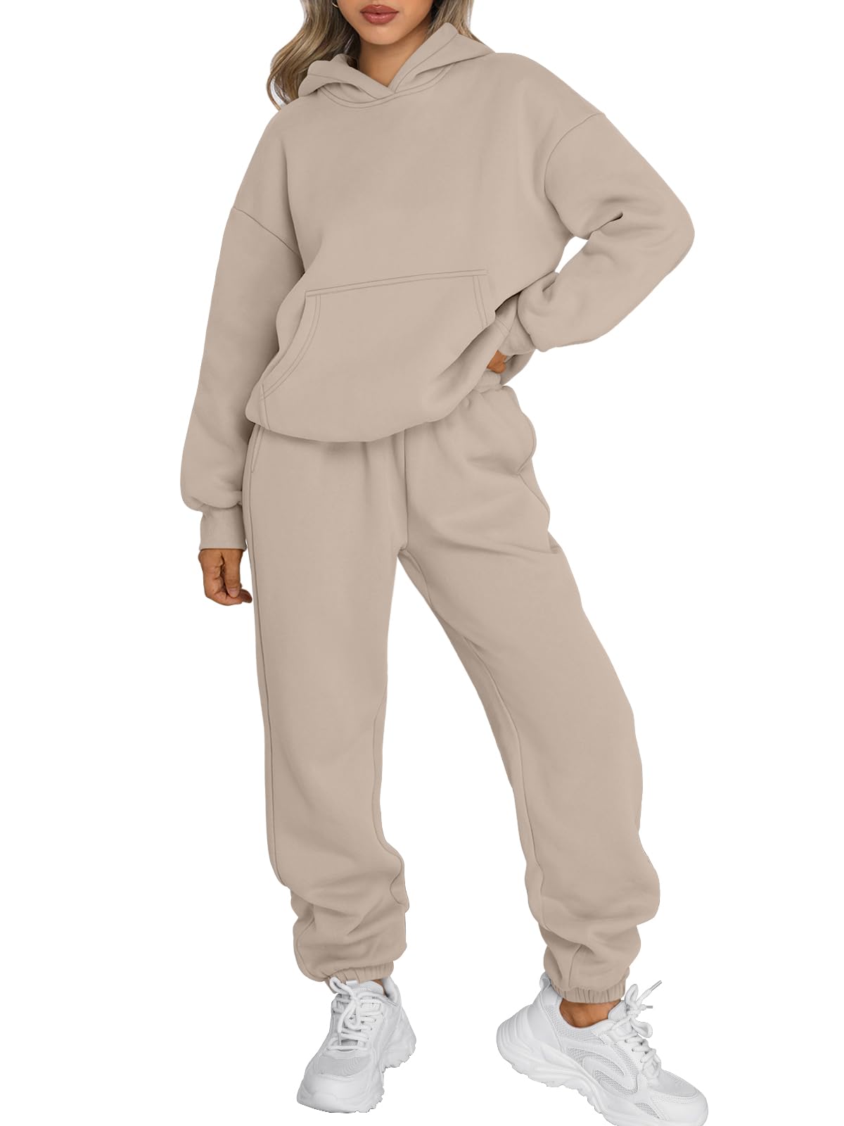 Trendy Queen Sweatsuits Women 2 Piece Outfit Two Piece Lounge Sets Hoodies and Sweatpants Fall Fashion Clothes 2025 Tracksuit