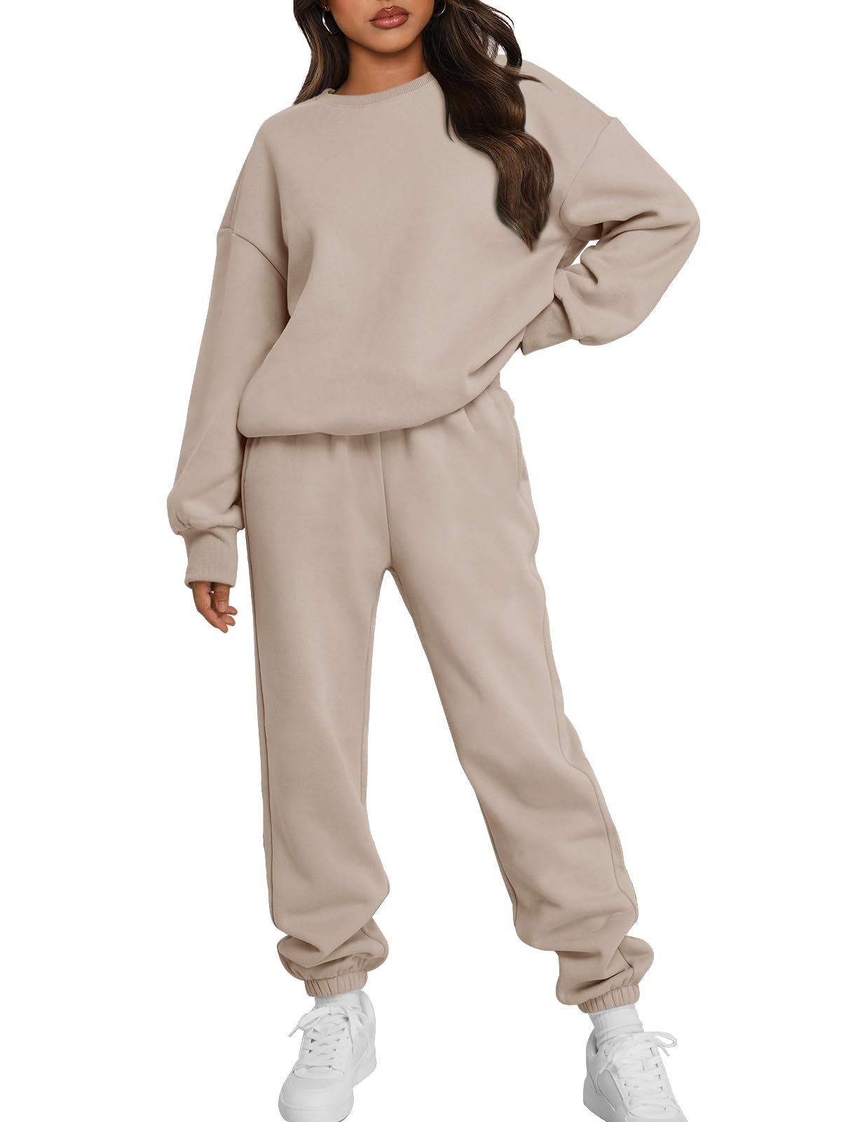 Trendy Queen Sweatsuits Women 2 Piece Outfits Two Piece Crewneck Sweatshirts Sets Lounge Fall Sweatpants 2025 Tracksuits