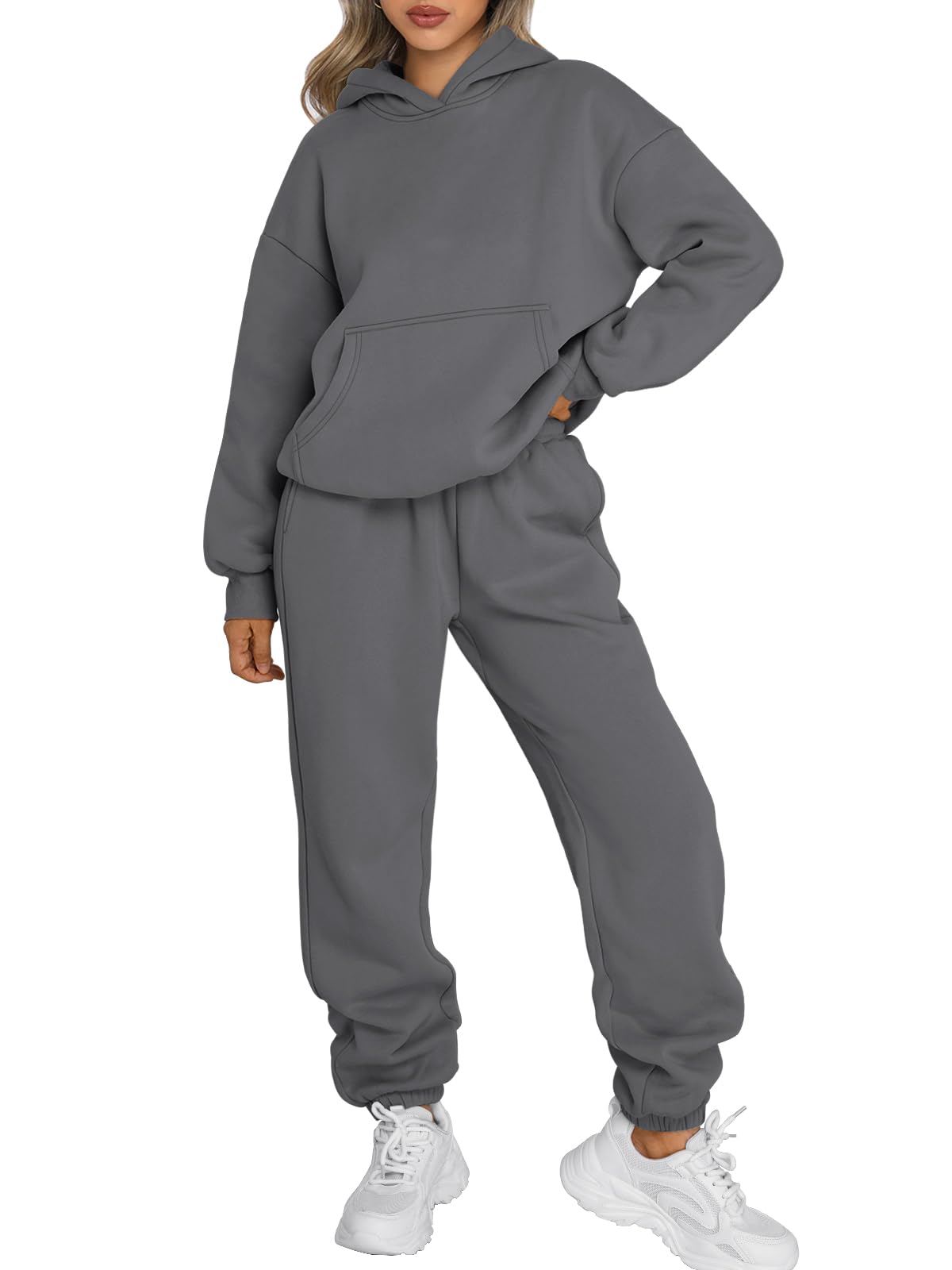 Trendy Queen Sweatsuits Women 2 Piece Outfit Two Piece Lounge Sets Hoodies and Sweatpants Fall Fashion Clothes 2025 Tracksuit