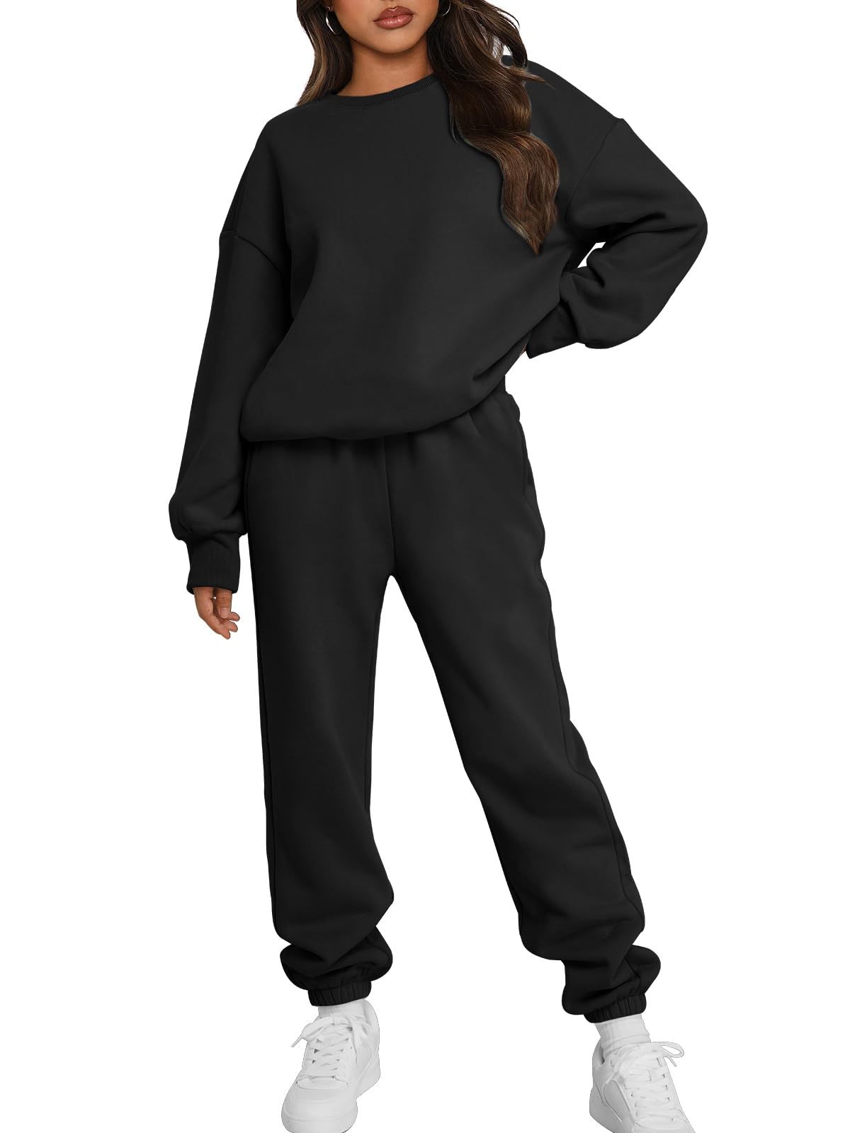 Trendy Queen Sweatsuits Women 2 Piece Outfits Two Piece Crewneck Sweatshirts Sets Lounge Fall Sweatpants 2025 Tracksuits
