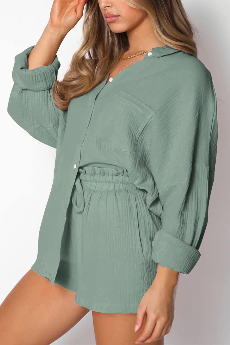 Trendy Queen Two Piece Sets For Women Summer Short Sets Beach Vcation Lounge Pajama 2 Piece Spring Outfits Fashion 2025