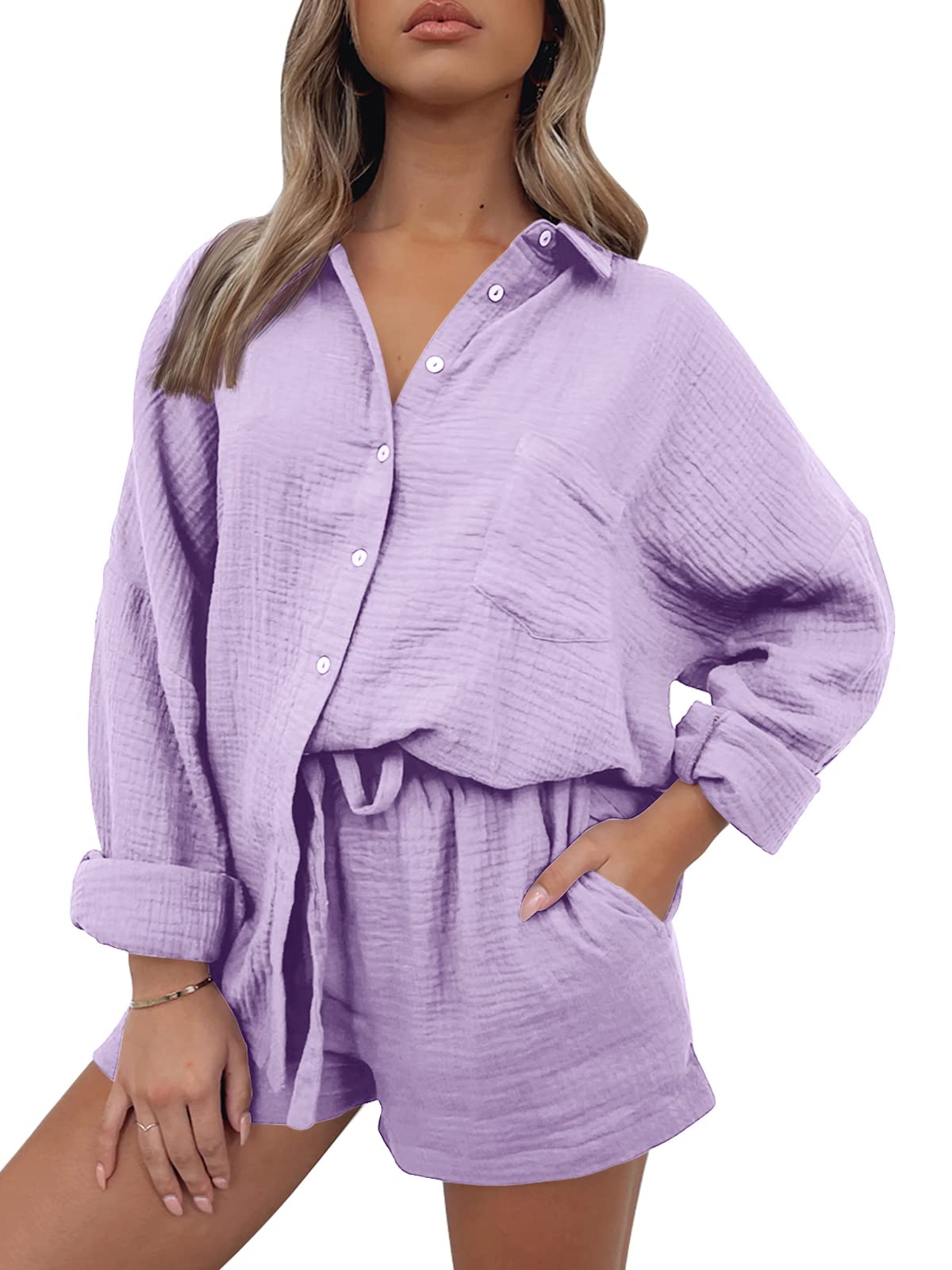 Trendy Queen Two Piece Sets For Women Summer Short Sets Beach Vcation Lounge Pajama 2 Piece Spring Outfits Fashion 2025