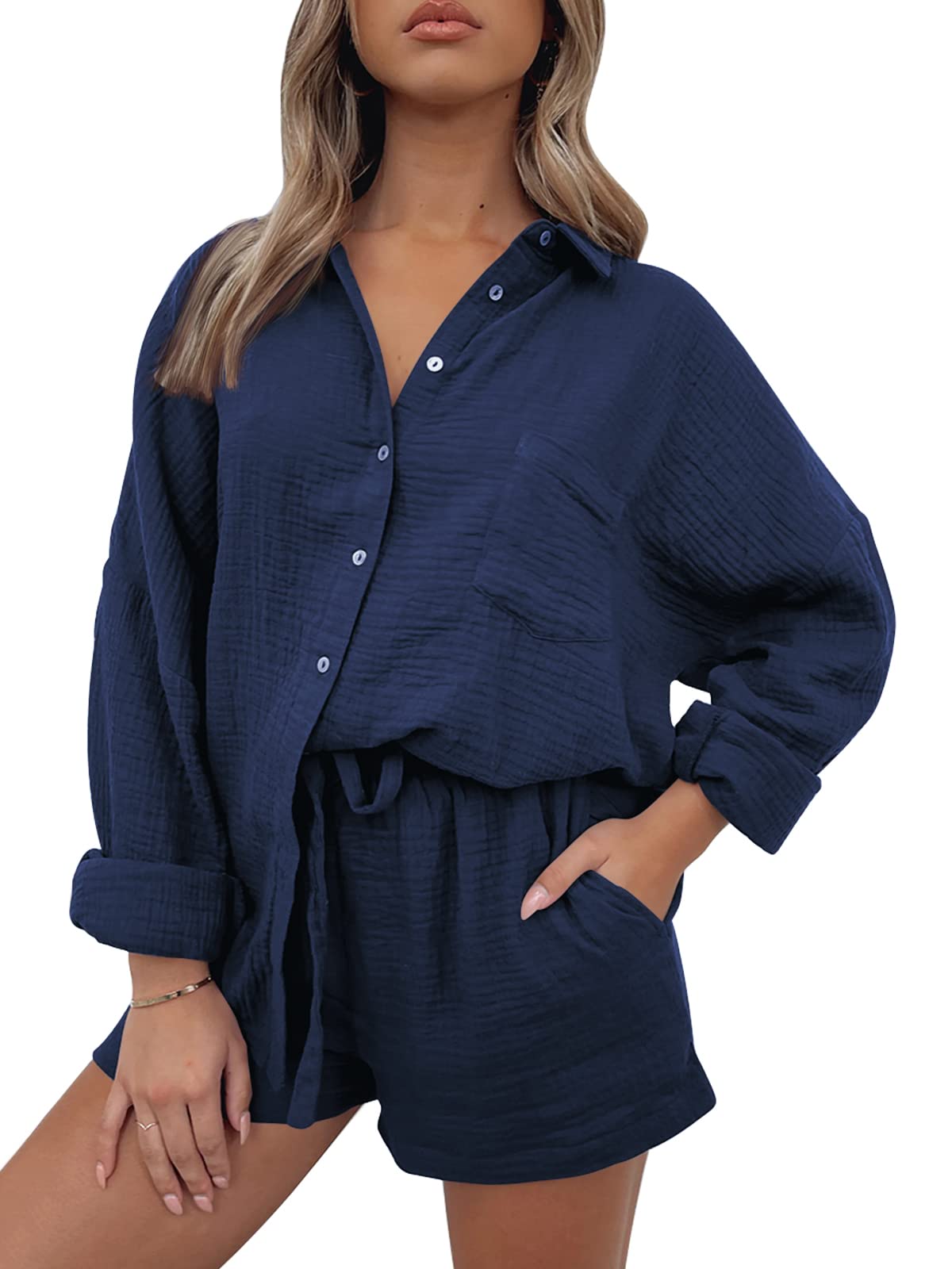 Trendy Queen Two Piece Sets For Women Summer Short Sets Beach Vcation Lounge Pajama 2 Piece Spring Outfits Fashion 2025