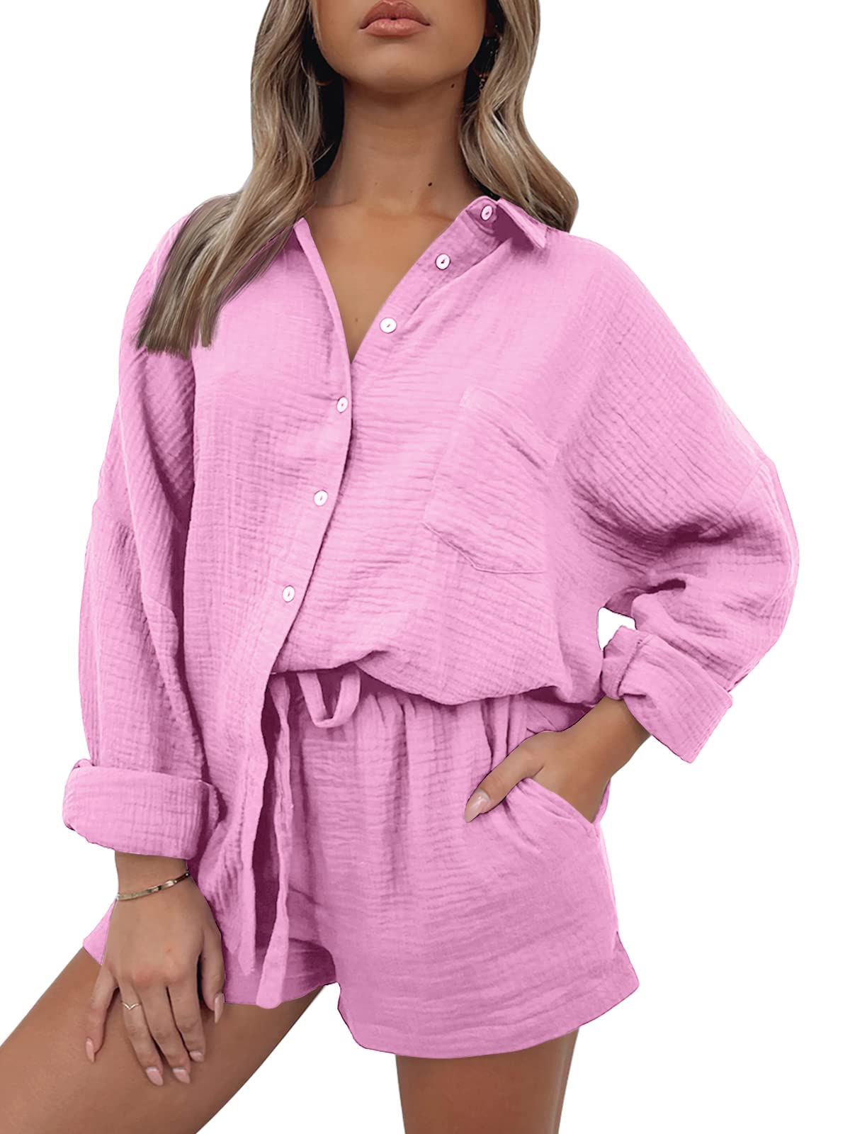 Trendy Queen Two Piece Sets For Women Summer Short Sets Beach Vcation Lounge Pajama 2 Piece Spring Outfits Fashion 2025