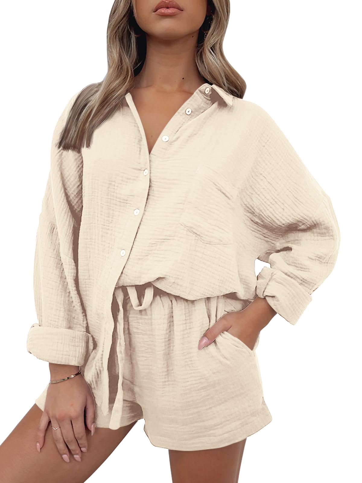 Trendy Queen Two Piece Sets For Women Summer Short Sets Beach Vcation Lounge Pajama 2 Piece Spring Outfits Fashion 2025