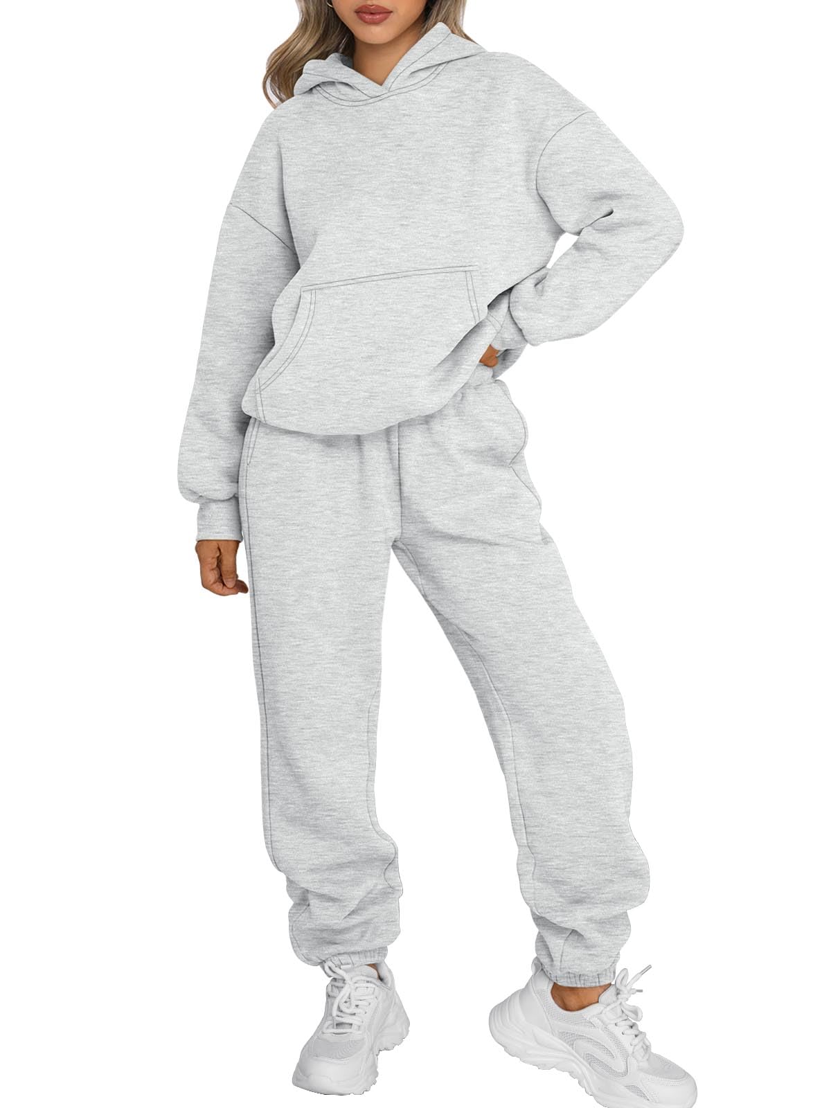 Trendy Queen Sweatsuits Women 2 Piece Outfit Two Piece Lounge Sets Hoodies and Sweatpants Fall Fashion Clothes 2025 Tracksuit