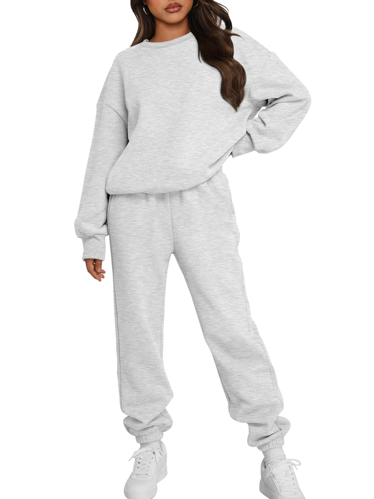 Trendy Queen Sweatsuits Women 2 Piece Outfits Two Piece Crewneck Sweatshirts Sets Lounge Fall Sweatpants 2025 Tracksuits